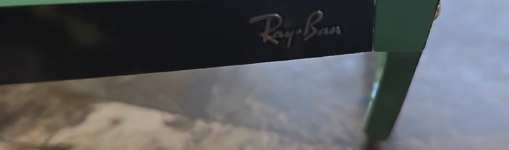 Ray-Ban Green and Tortoise Sunglasses Ray-Ban RB2132 New Wayfarer Sunglasses - Picture 2 of 8